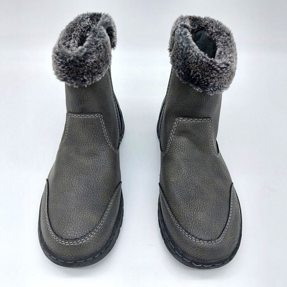 Khombu Womens Boots Sz 7M Gray Memory Foam Water Repellent All-Weather Boot